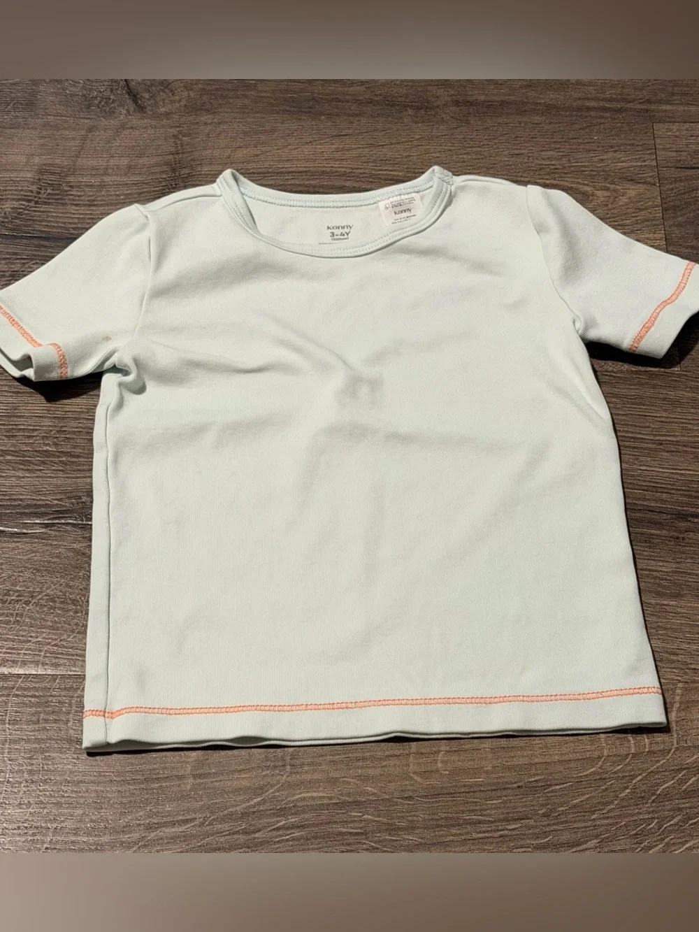 Konny Light Blue Top and Little Co Peach Shorts Kids 3t Set
